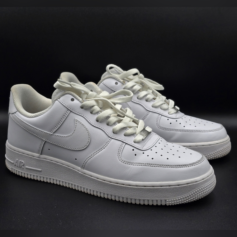 Nike Air Force 1 Low Triple White Sneakers - Men's Size 10.5